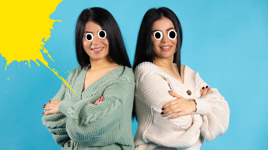 two googly eyed girls